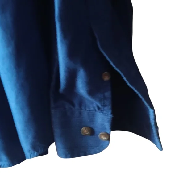 Saddlebred Men's Deep Blue Button Down Shirt - Picture 6 of 7